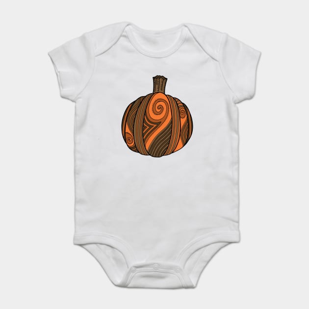Artsy Hipster Pumpkin Baby Bodysuit by HolidayBug